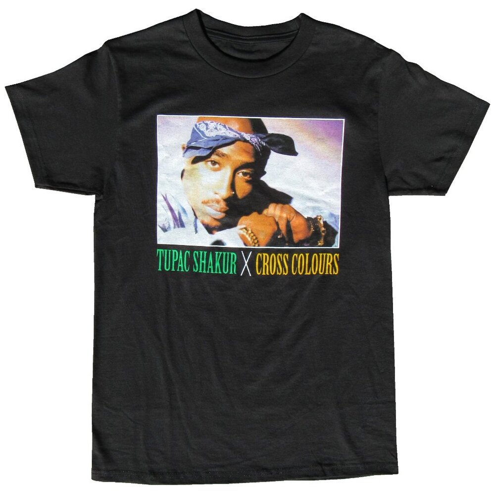 New! Tupac Shakur Rap Music T-Shirt Cross Colours